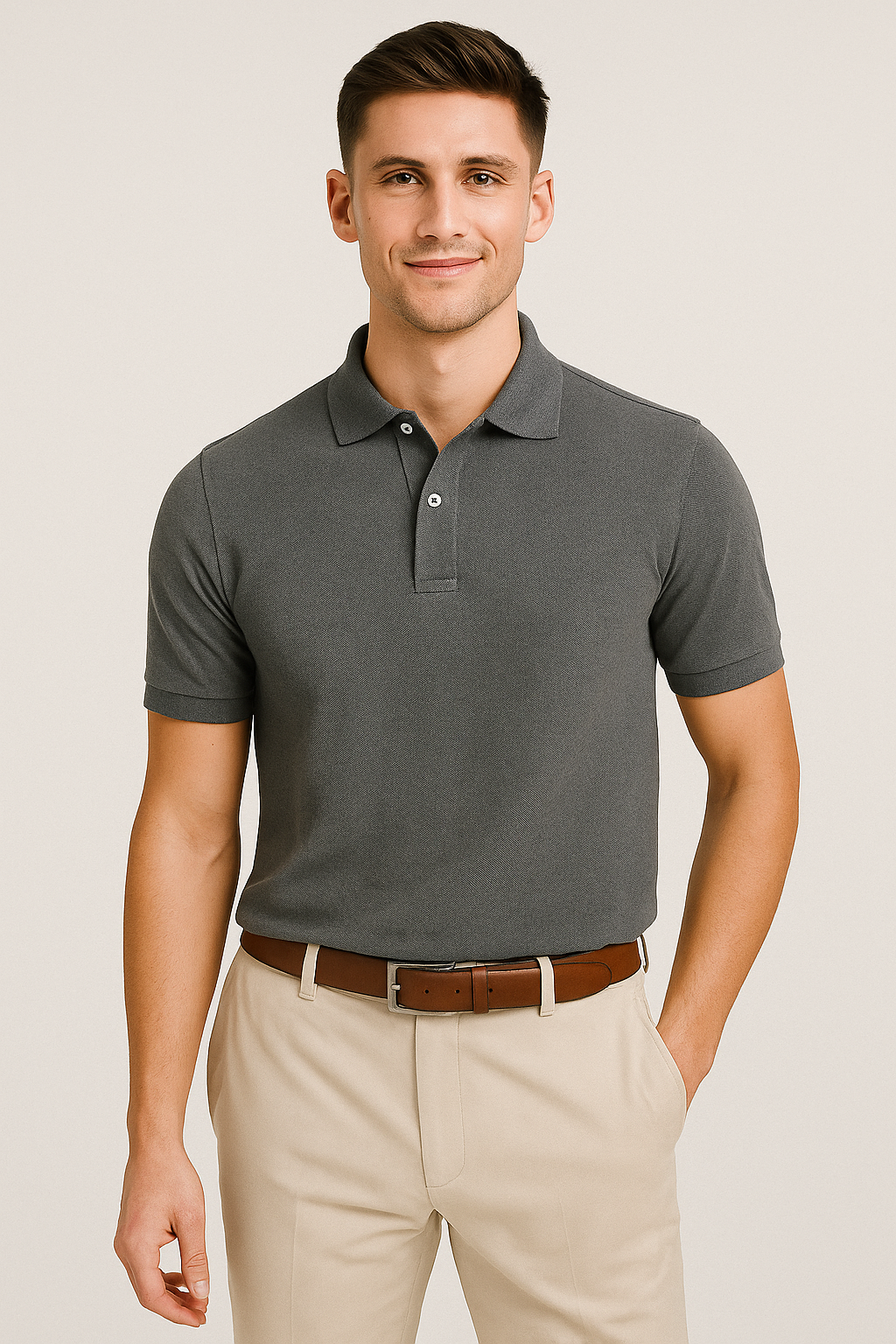 Gray Polo Shirt for Men